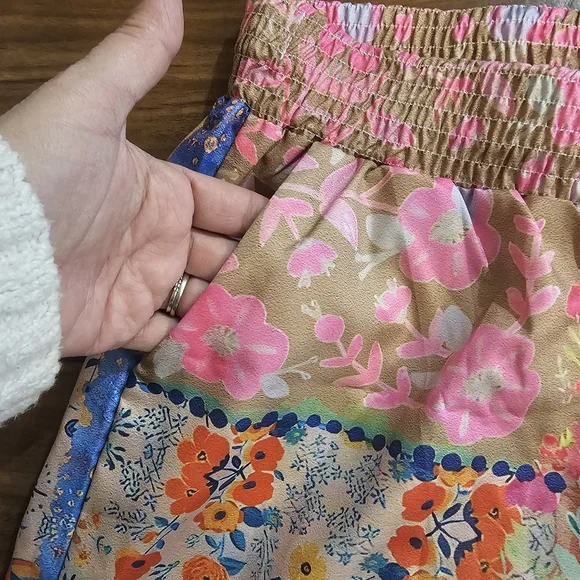 Colorful Bohemian Wide-Leg Pants - Picture 2 of 2